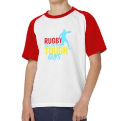 Rugby t-shirt bicolor personalizzata bambino digitalshirt rossa