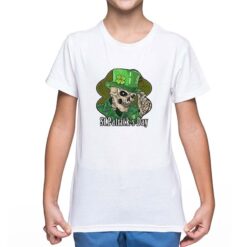 Scheletro San Patrizio t-shirt personalizzata bambino digitalshirt bianca