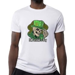 Scheletro San Patrizio t-shirt personalizzata uomo digitalshirt bianca