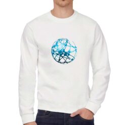 Sfera felpa senza cappuccio personalizzata uomo digitalshirt bianca