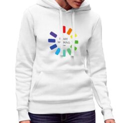 Smart Working felpa con cappuccio personalizzata donna digitalshirt bianca.jpg