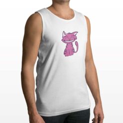 Smile Felino canotta personalizzata uomo digitalshirt bianca