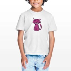 Smile Felino t-shirt personalizzata bambino digitalshirt bianca