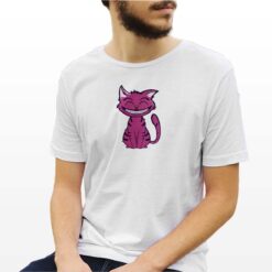 Smile Felino t-shirt personalizzata uomo digitalshirt bianca