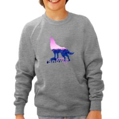 Snow World Day felpa senza cappuccio personalizzata bambino digitalshirt grigia