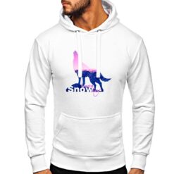 Snow World Day felpa con cappuccio personalizzata uomo digitalshirt bianca