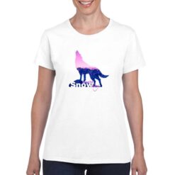 Snow World Day t-shirt personalizzata donna digitalshirt bianco