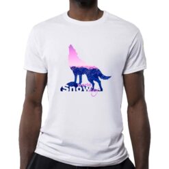 Snow World Day t-shirt personalizzata uomo digitalshirt bianca