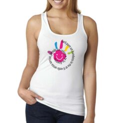 Sorriso canottiera personalizzata donna digitalshirt bianca