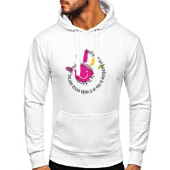 Sorriso felpa con cappuccio personalizzata uomo digitalshirt bianca