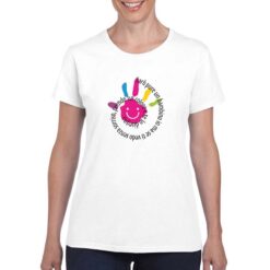 Sorriso t-shirt personalizzata donna digitalshirt bianco