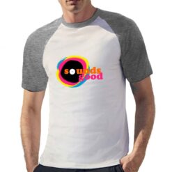 Sounds Good t-shirt bicolor personalizzata uomo digitalshirt grigia