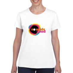 Sounds Good t-shirt personalizzata donna digitalshirt bianco