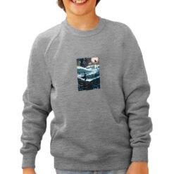 Spaventapasseri felpa senza cappuccio personalizzata bambino digitalshirt grigia