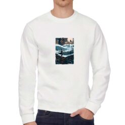Spaventapasseri felpa senza cappuccio personalizzata uomo digitalshirt bianca