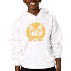 Spt Cat felpa con cappuccio personalizzata bambino digitalshirtbianco