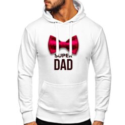 Super Papà Papilion felpa con cappuccio personalizzata uomo digitalshirt bianca