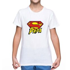 Super Papà t-shirt personalizzata bambino digitalshirt bianca