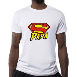 Super Papà t-shirt personalizzata uomo digitalshirt bianca