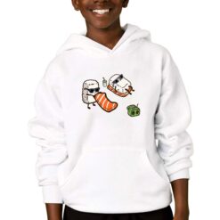 Sushi felpa con cappuccio personalizzata bambino digitalshirtbianco