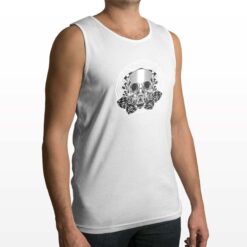 Teschio BN canotta personalizzata uomo digitalshirt bianca