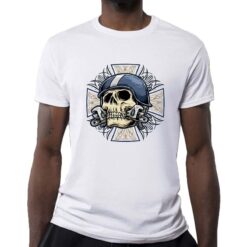 Teschio con Croce t-shirt personalizzata uomo digitalshirt bianca