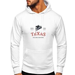 Texas felpa con cappuccio personalizzata uomo digitalshirt bianca