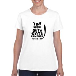 Time Cats t-shirt personalizzata donna digitalshirt bianco