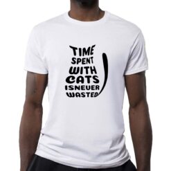Time Cats t-shirt personalizzata uomo digitalshirt bianca