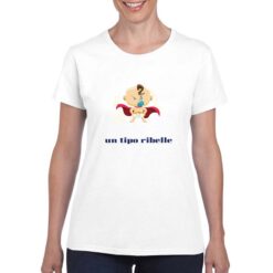 Tipo Ribelle t-shirt personalizzata donna digitalshirt bianco