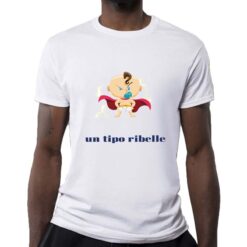 Tipo Ribelle t-shirt personalizzata uomo digitalshirt bianca