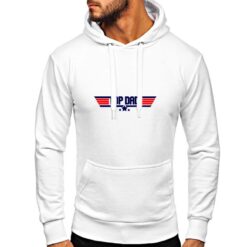 Top Dad felpa con cappuccio personalizzata uomo digitalshirt bianca