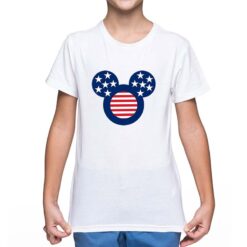 Topolino America t-shirt personalizzata bambino digitalshirt bianca