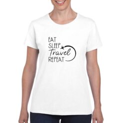Travel t-shirt personalizzata donna digitalshirt bianco