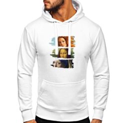 Tre Donne felpa con cappuccio personalizzata uomo digitalshirt bianca