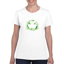 Trifoglio San Patrizio t-shirt personalizzata donna digitalshirt bianco