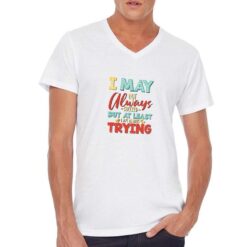 Trying t-shirt scollo a v personalizzata uomo digitalshirt bianca