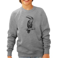 Tucano felpa senza cappuccio personalizzata bambino digitalshirt grigia