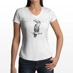 Tucano t-shirt scollo a v personalizzata donna digitalshirt bianca