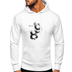 U89 felpa con cappuccio personalizzata uomo digitalshirt bianca