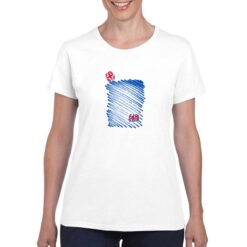 UK TE2 t-shirt personalizzata donna digitalshirt bianco