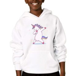 Unicorn felpa con cappuccio personalizzata bambino digitalshirtbianco