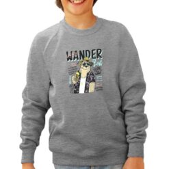 Wander felpa senza cappuccio personalizzata bambino digitalshirt grigia