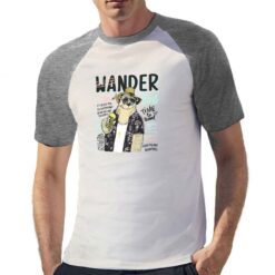Wander t-shirt bicolor personalizzata uomo digitalshirt grigia