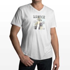 Wander t-shirt scollo a v personalizzata uomo digitalshirt bianca