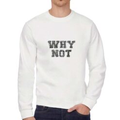 Why Not felpa senza cappuccio personalizzata uomo digitalshirt bianca