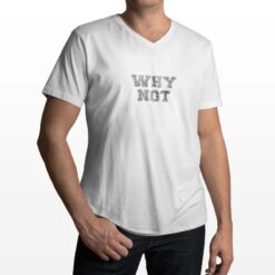 Why Not t-shirt scollo a v personalizzata uomo digitalshirt bianca