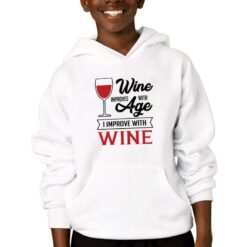 Wine Age felpa con cappuccio personalizzata bambino digitalshirtbianco