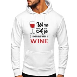 Wine Age felpa con cappuccio personalizzata uomo digitalshirt bianca