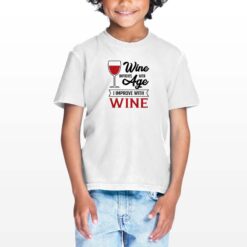 Wine Age t-shirt personalizzata bambino digitalshirt bianca